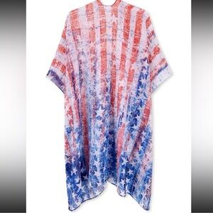🇺🇸 Stars & Stripes American Flag Kimono Cover Up